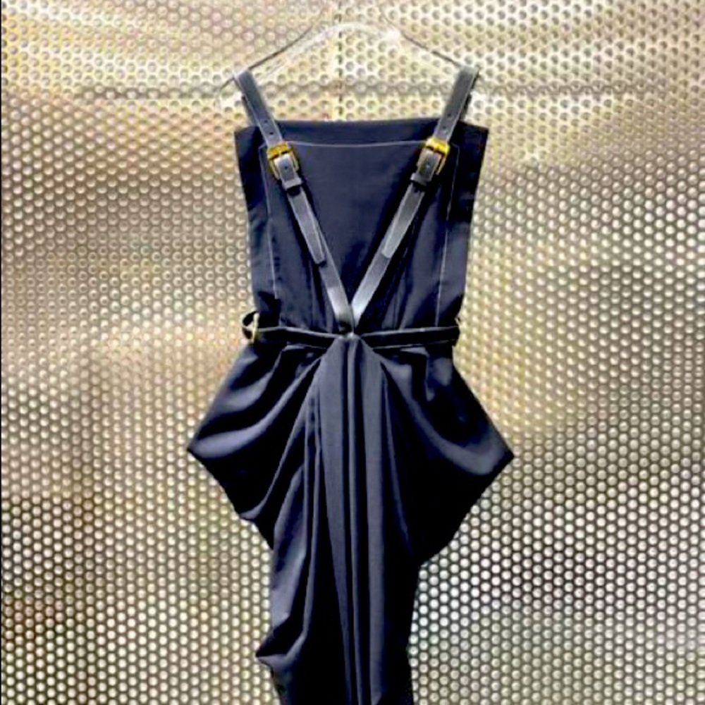 Black asymmetrical dress